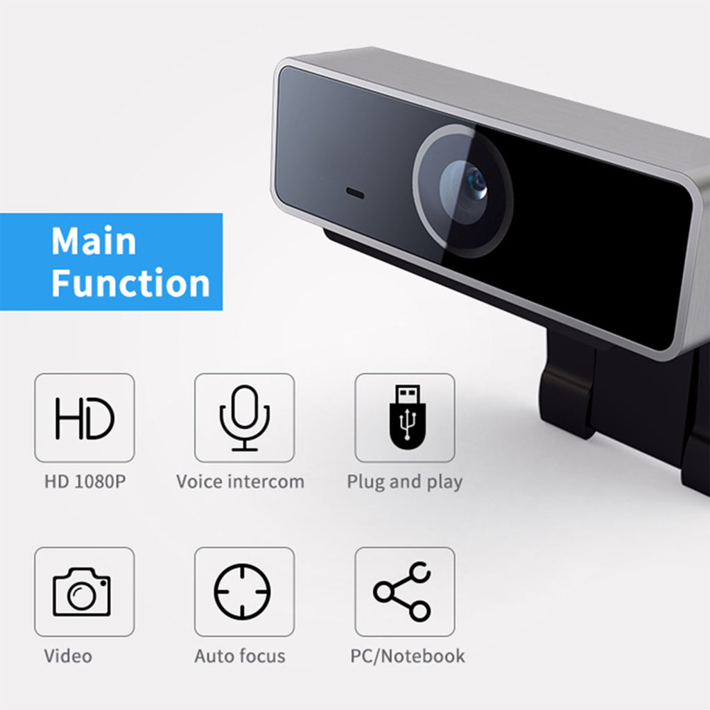 FHD 1080P Webcam with Microphone — USB Plug & Play for Streaming, Video Calls & Conferencing — Prime Trend Market