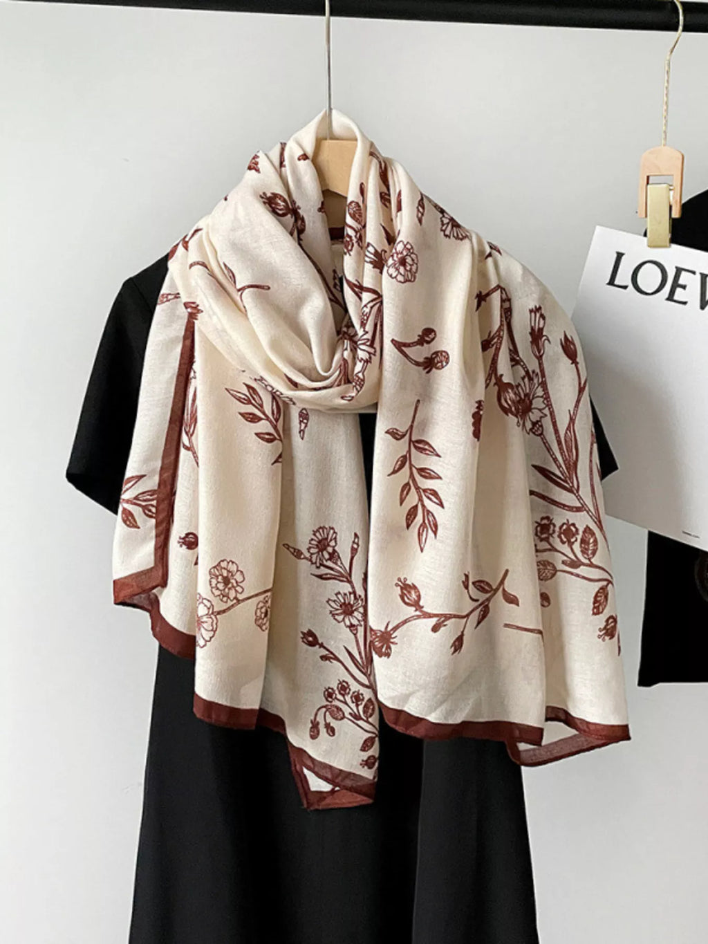 Floral-Print Lightweight Scarf