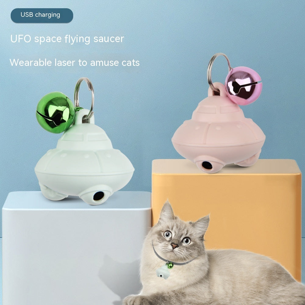 PawSpin Flying Saucer Bell Cat Toy – USB Rechargeable Self-Entertaining Spinning Toy | Green & Pink — Prime Trend Market