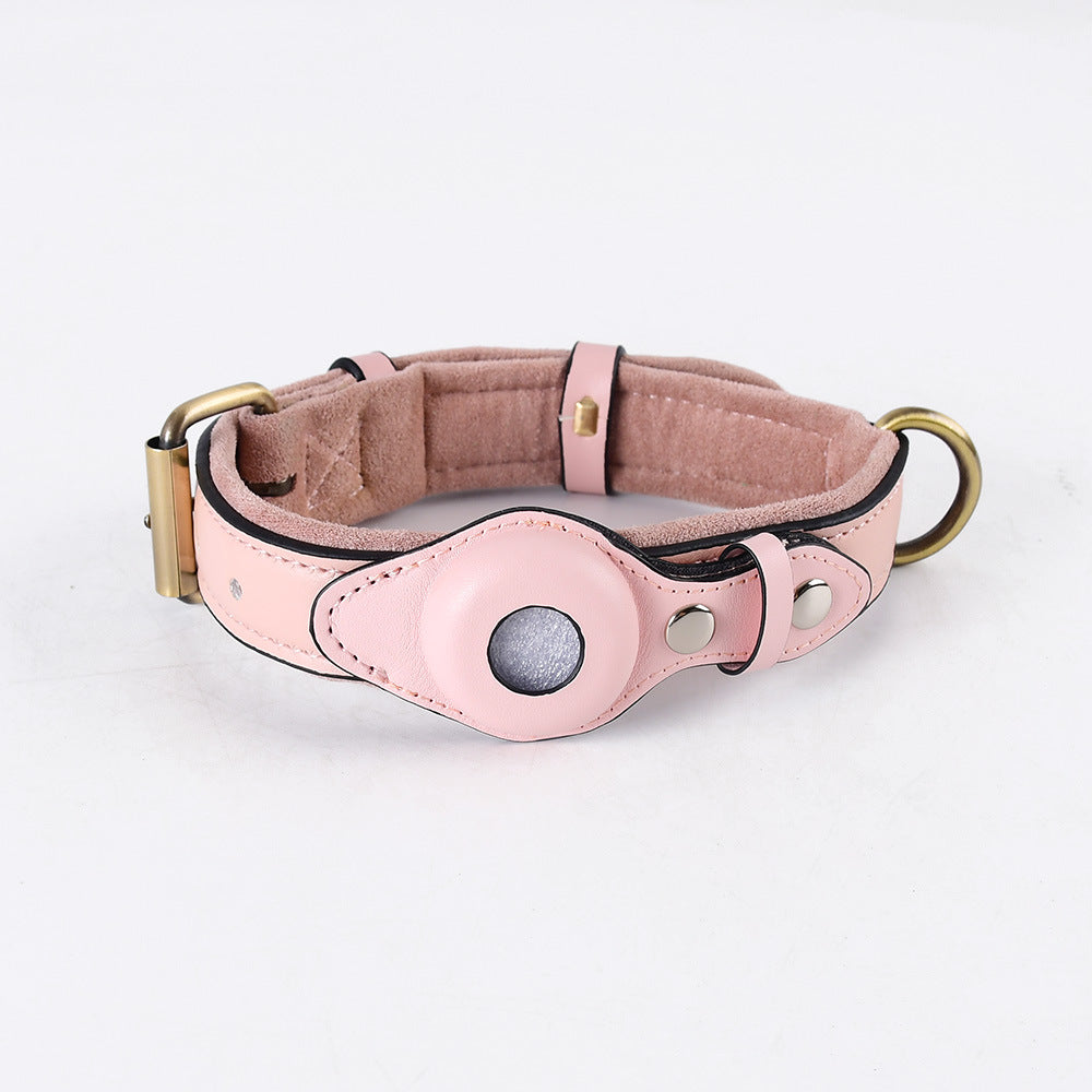 PawShield Leather GPS Tracker Collar Set – AirTag Compatible Dog Collar with Protective Case | 4 Colors, 3 Sizes — Prime Trend Market