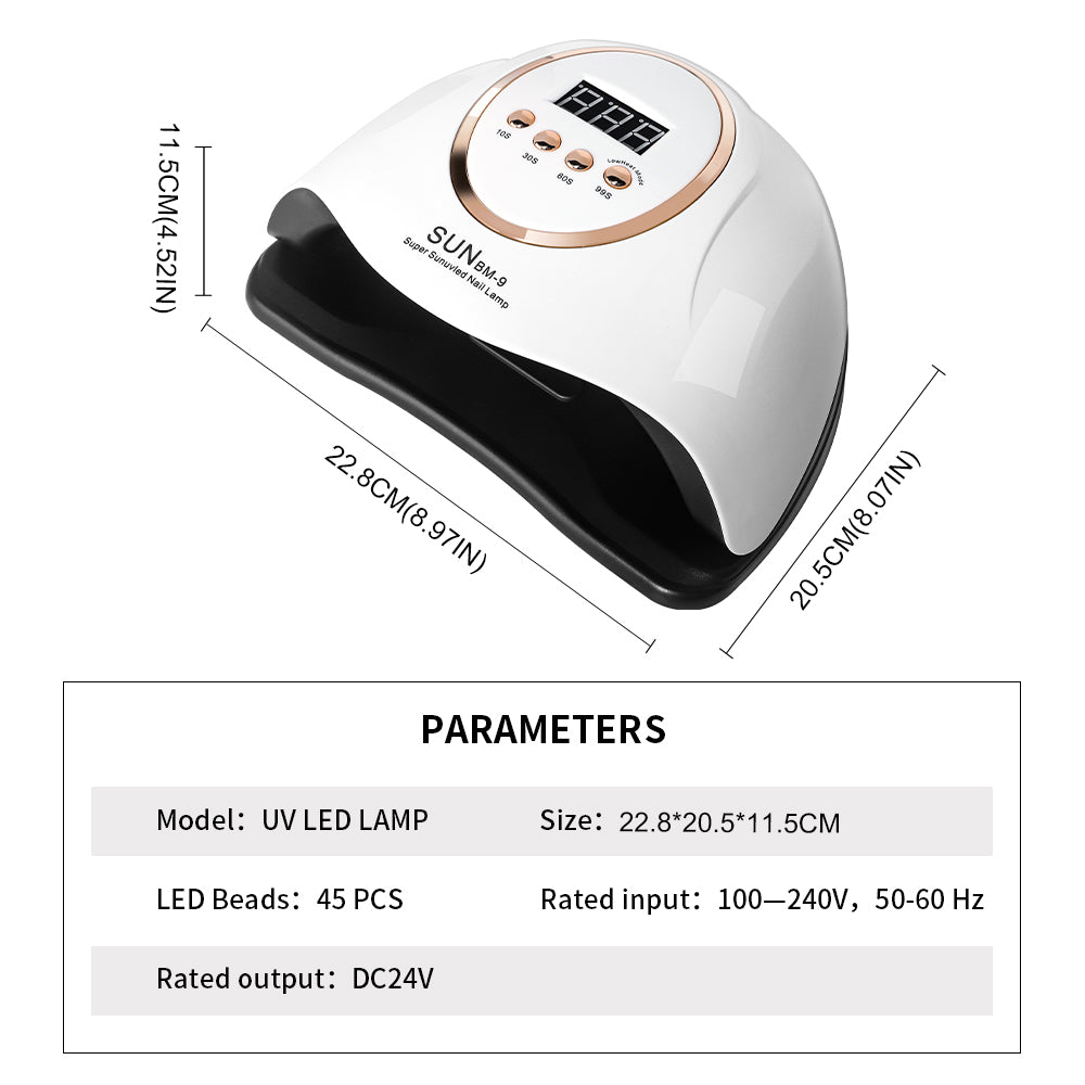 UV LED Nail Lamp – 45 Beads, 4 Timer Settings, LCD Display & Auto Sensor — Prime Trend Market