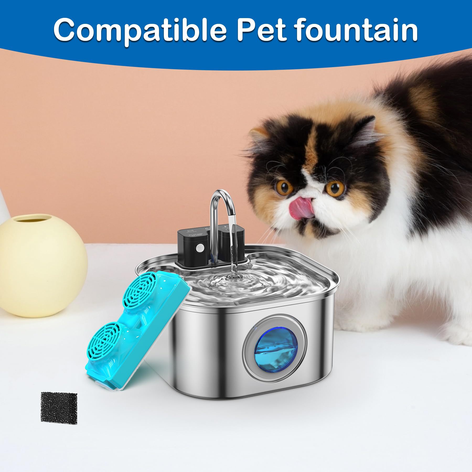 Premium Dog & Cat Water Fountain Filter Set — Double Wing, PP Activated Carbon — Prime Trend Market