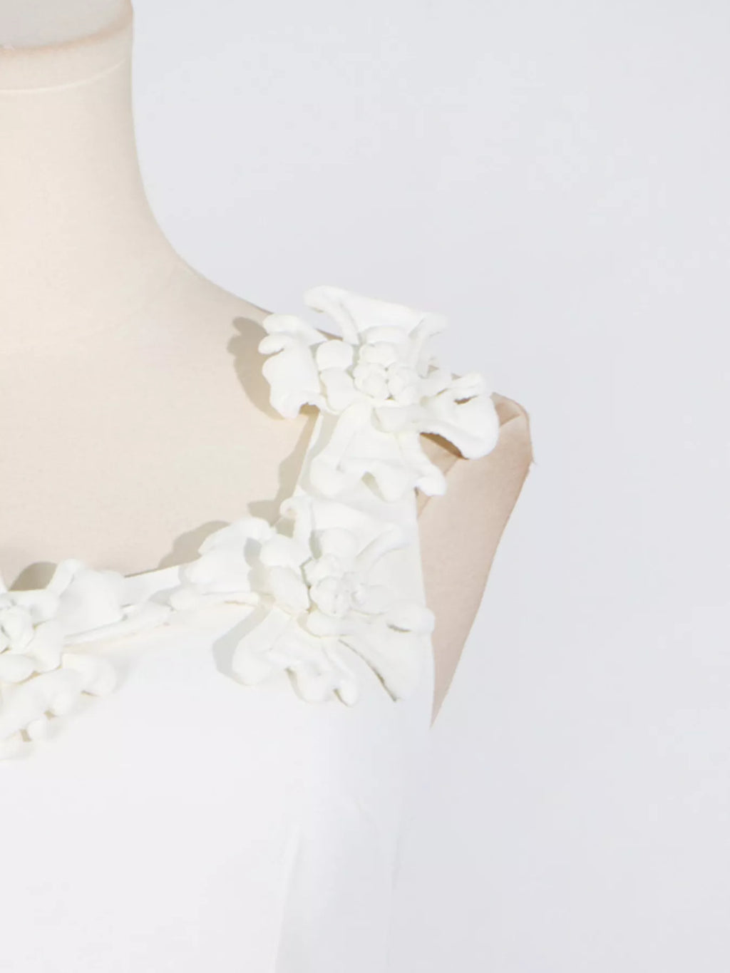 Floral-Embellished Sleeveless Midi Dress