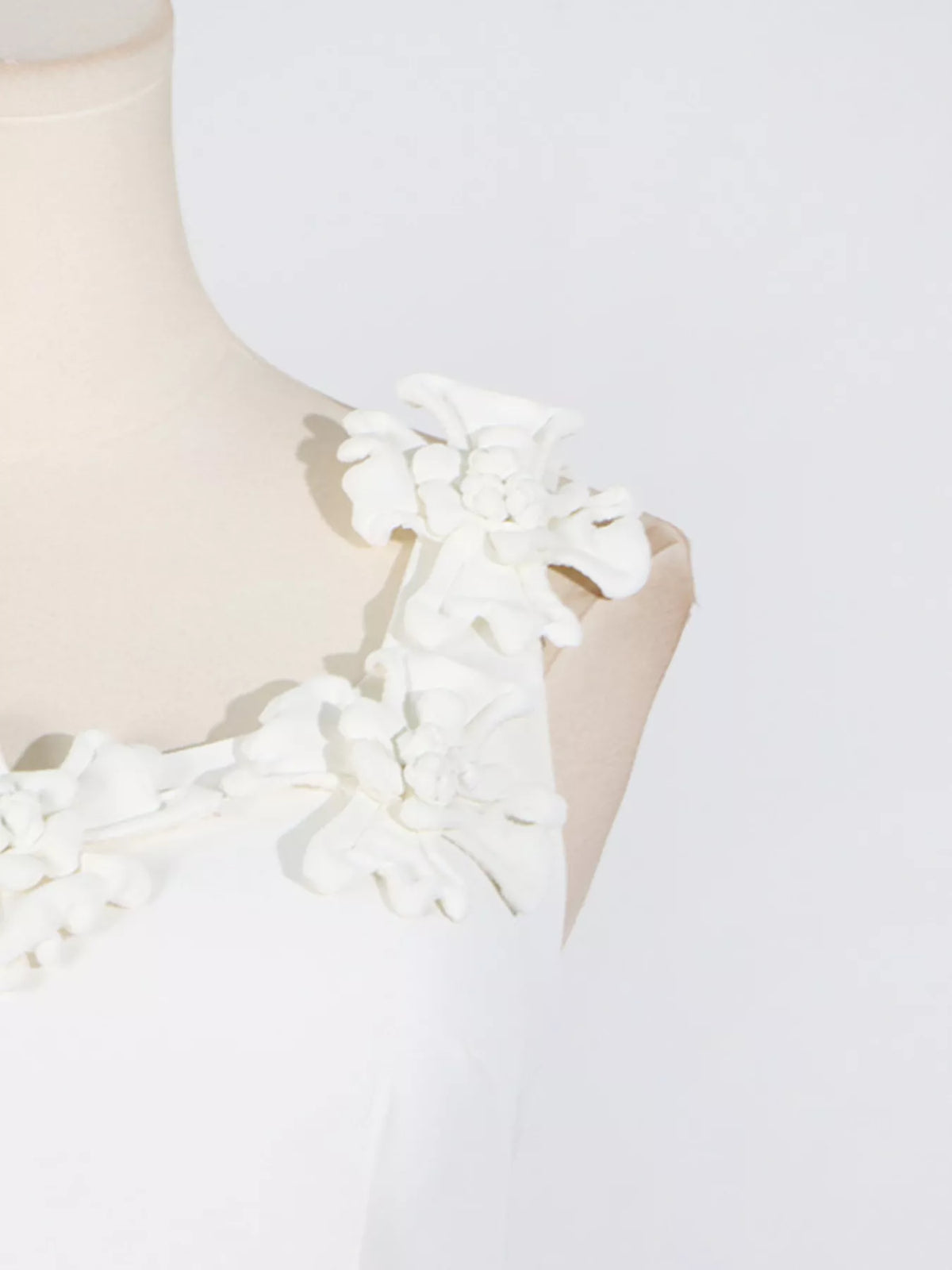 Floral-Embellished Sleeveless Midi Dress