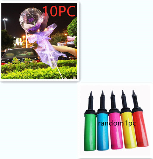 LED Luminous Balloon Rose Bouquet | Transparent Bobo Ball | Light-Up Flower Gift — Prime Trend Market