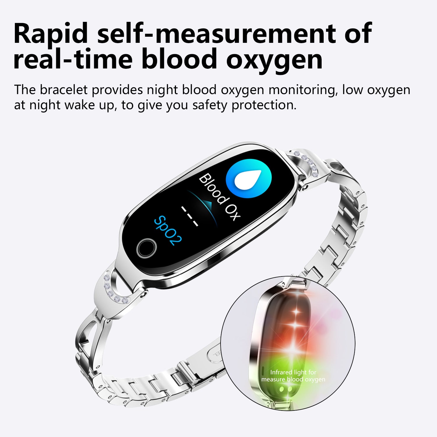 Luxury Women's Bling Smartwatch — Menstrual Cycle, Heart Rate, Remote Photography & More — Prime Trend Market