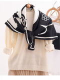 Flower Print Square Scarf