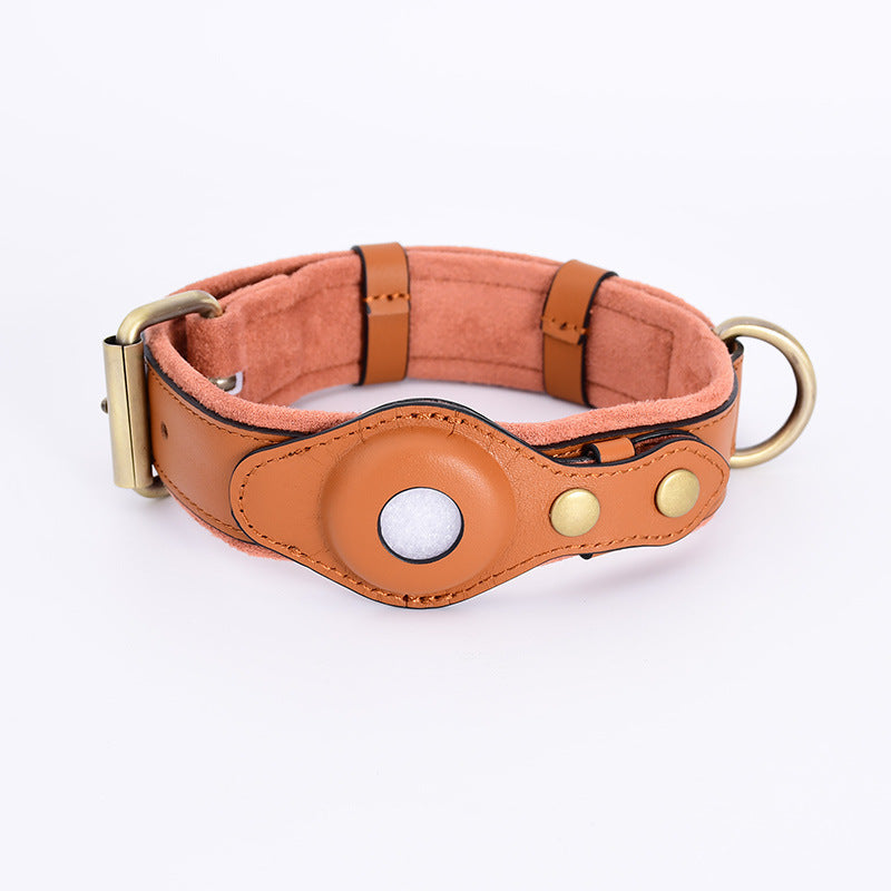 PawShield Leather GPS Tracker Collar Set – AirTag Compatible Dog Collar with Protective Case | 4 Colors, 3 Sizes — Prime Trend Market