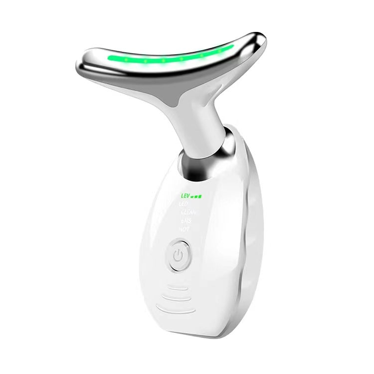 Luxury 7-Color LED EMS Face & Neck Beauty Massager — Negative Ion, Infrared, Ultrasonic Skin Rejuvenation — Eliza & Tuan