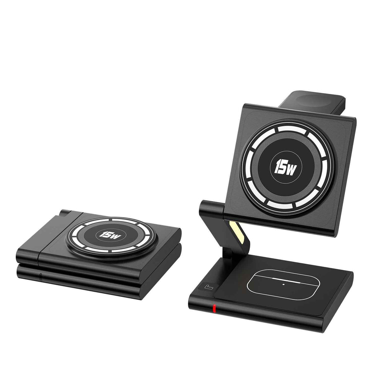3-in-1 Folding Wireless Charger — Phone, Watch & Earbuds