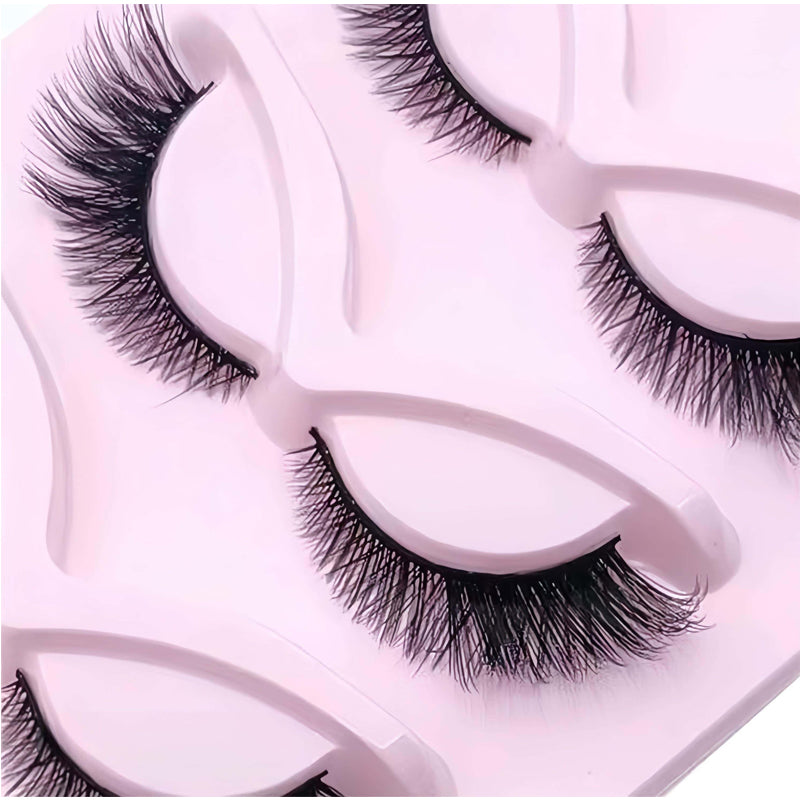 15 Pairs Cat Eye False Eyelashes — 3D Fluffy Wispy Natural Look | Clear Band Manga Lashes — Prime Trend Market