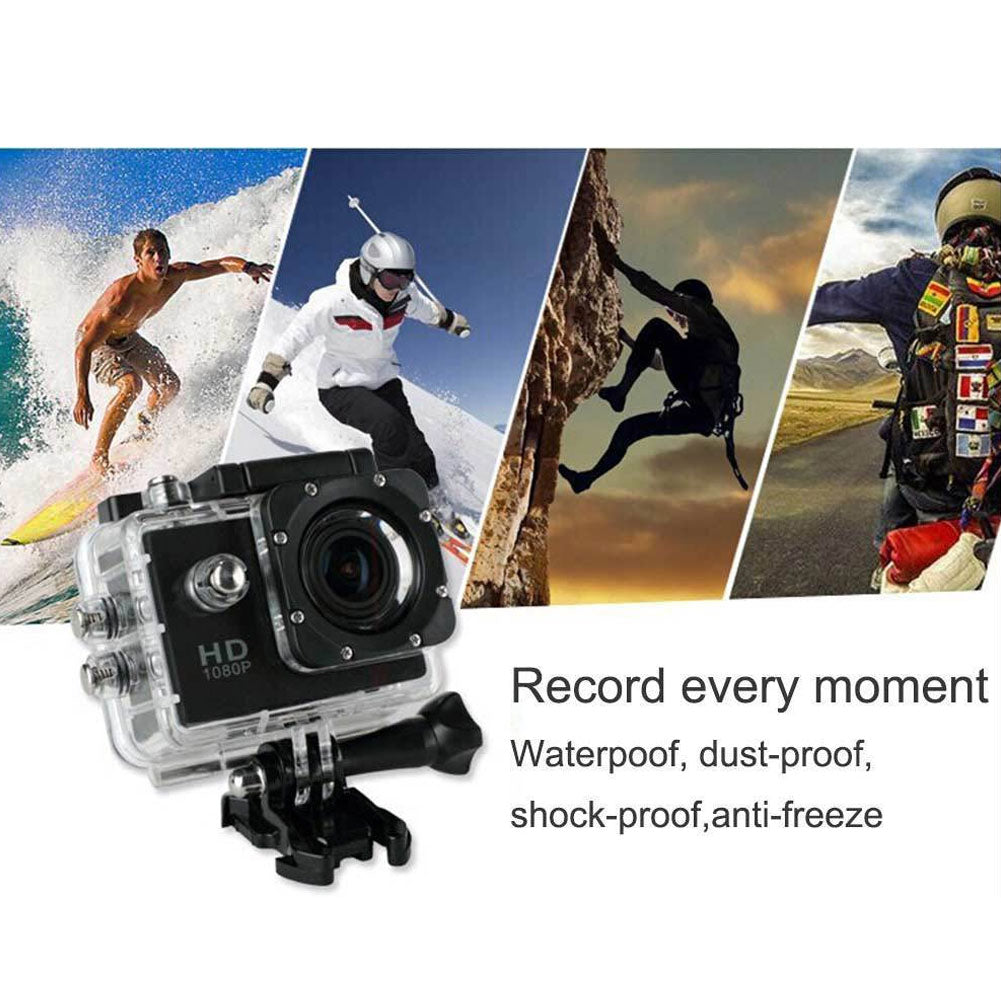 Luxury 1080P Waterproof Action Sports Camera — 140° Wide-Angle, 30M Waterproof, 8 Colors — Prime Trend Market