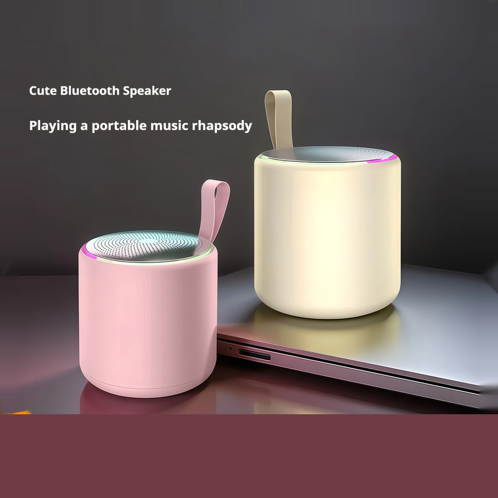 VibeDesk™ Aesthetic Mini Bluetooth Speaker — Portable Wireless Sound in 4 Colors — Eliza & Tuan