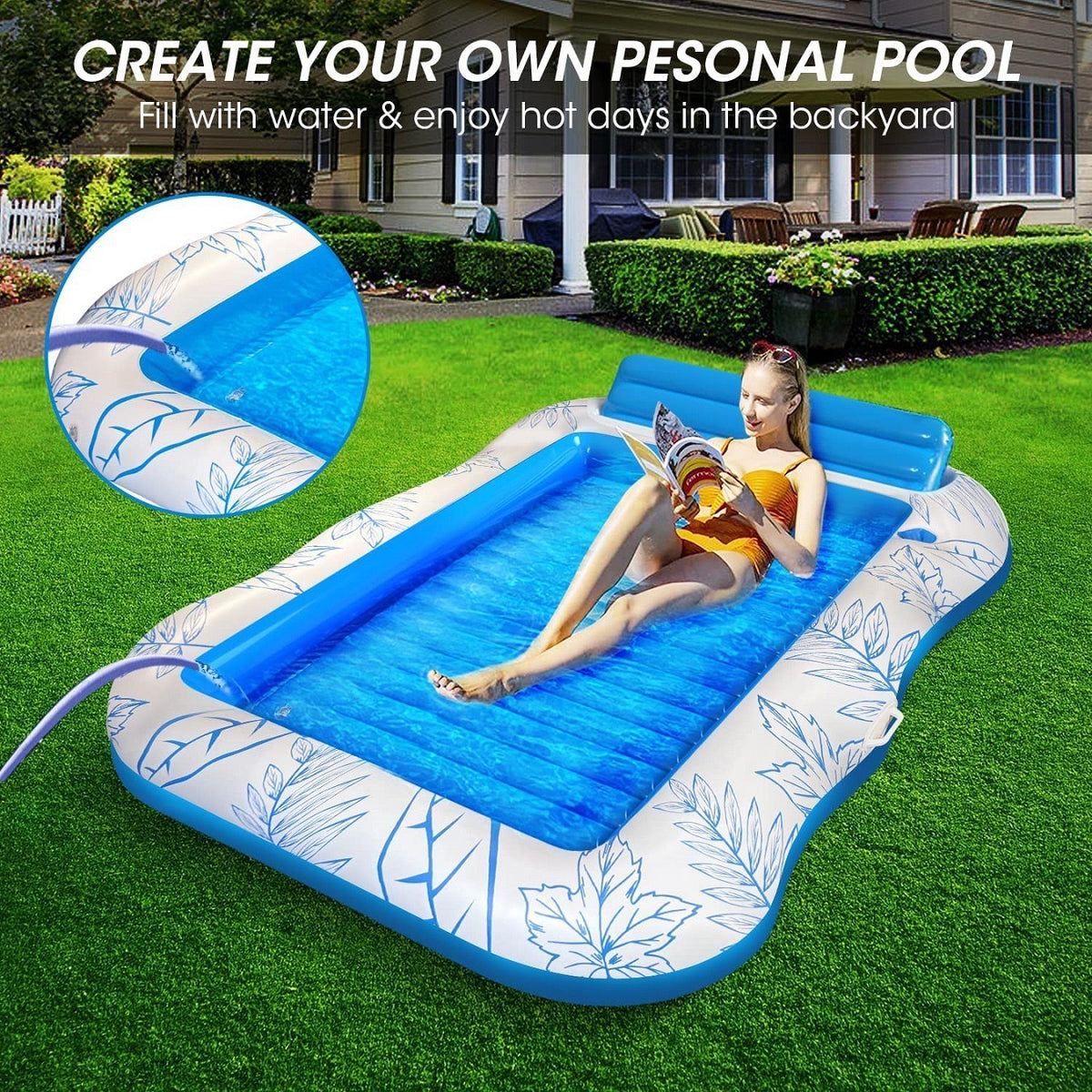 Luxury Inflatable Pool Float Recliner – Giant Tanning Lounger for Swimming Pools — Prime Trend Market