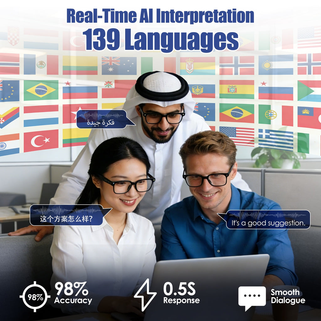 AI Smart Glasses — 8MP Camera, 139-Language Translation & Voice Assistant — Prime Trend Market