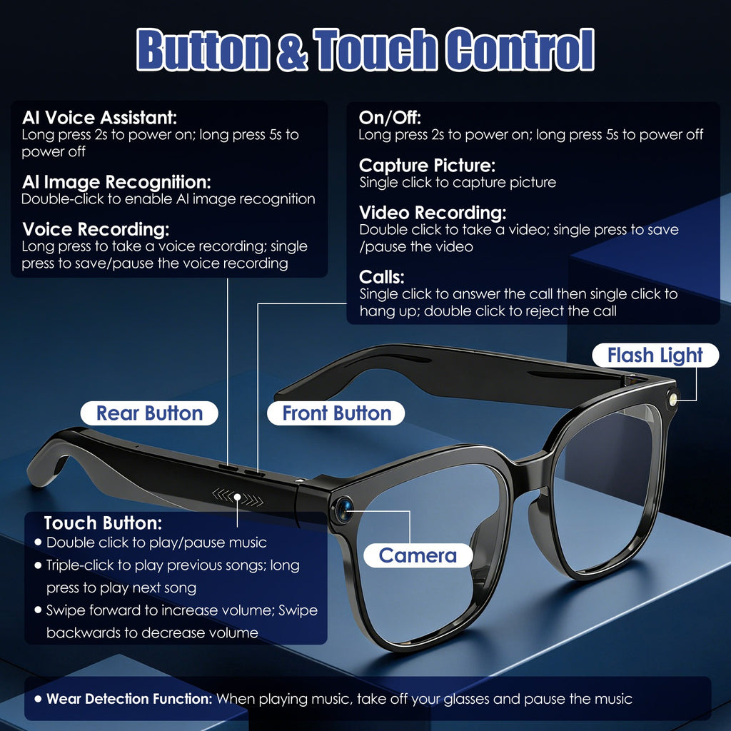 AI Smart Glasses — 8MP Camera, 139-Language Translation & Voice Assistant — Prime Trend Market