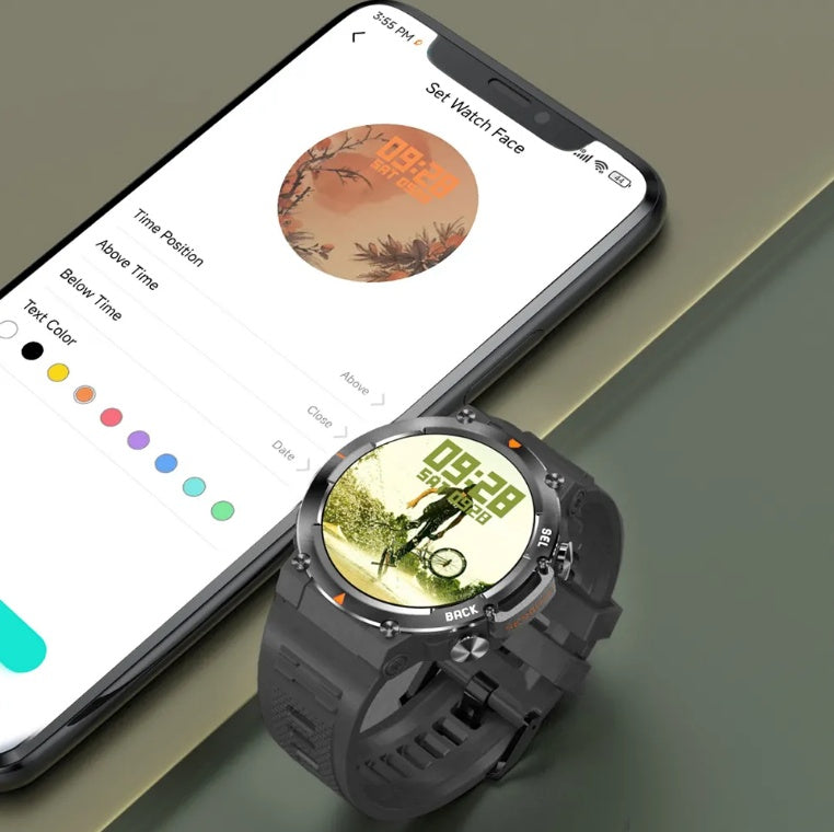 MAX18 AMOLED Smartwatch – 1.43" Big Screen, BT Calls, Gesture Control, AI Voice, Sports Smart Watch for Men — Prime Trend Market