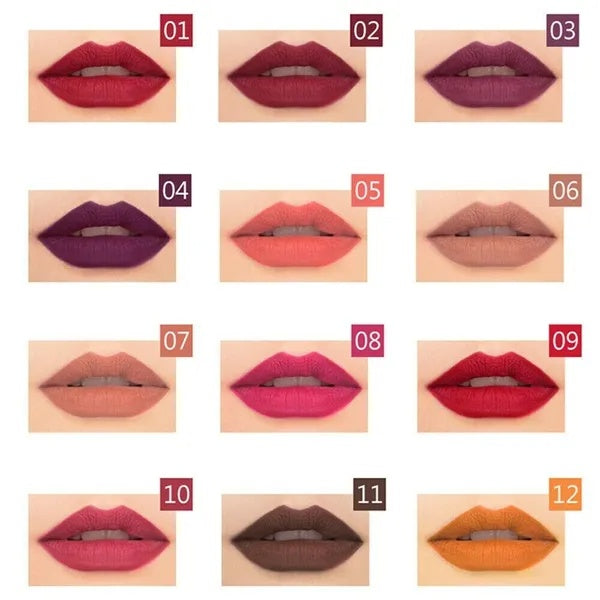 12-Piece Matte Waterproof Lip Liner Set – Long-Lasting Lip Pencils | 12 Shades for All Skin Tones — Prime Trend Market