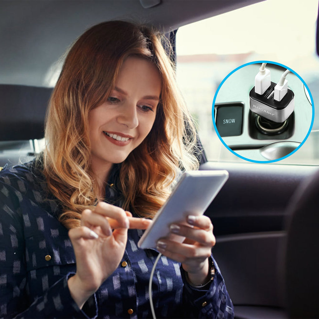 3-Port USB Car Charger 30W — Fast Charge iPhone 16, 15, 14 & More — Eliza & Tuan
