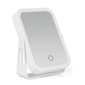 10X Magnifying LED Makeup Mirror – Double Sided, 3 Light Colors, Touch Screen, USB Rechargeable | White — Eliza & Tuan