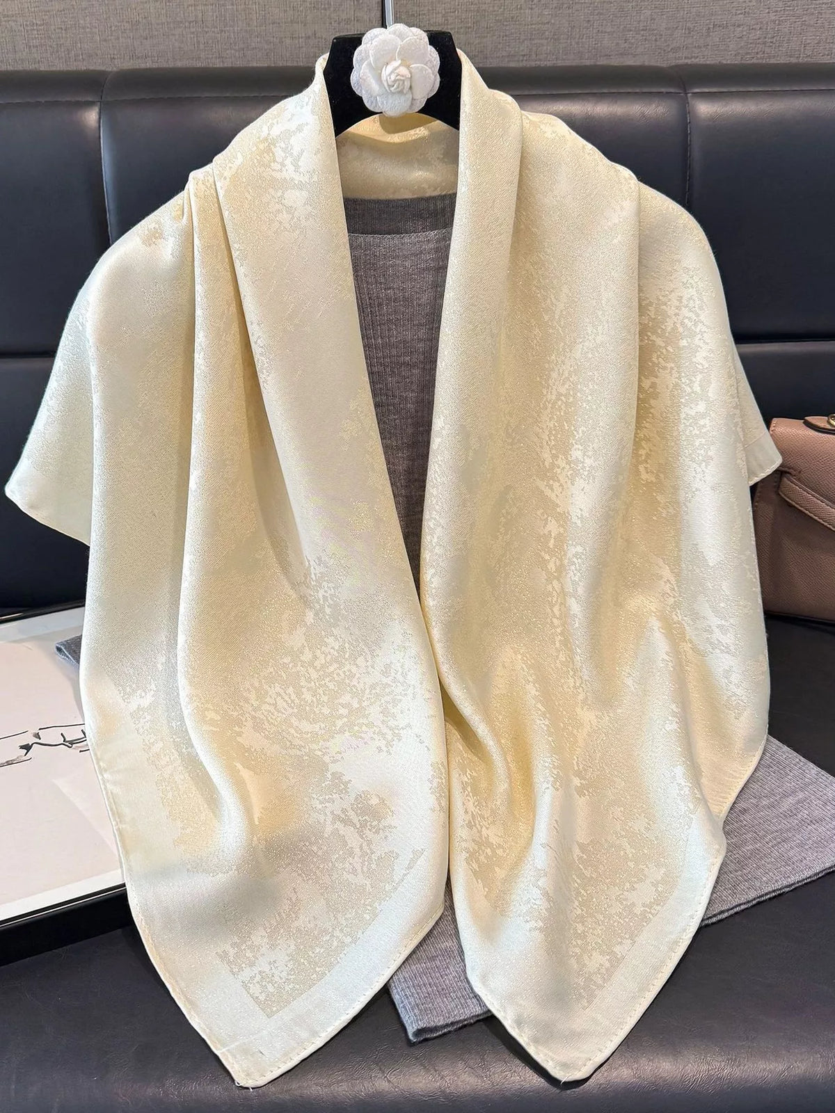 Lightweight Satin-Look Square Scarf
