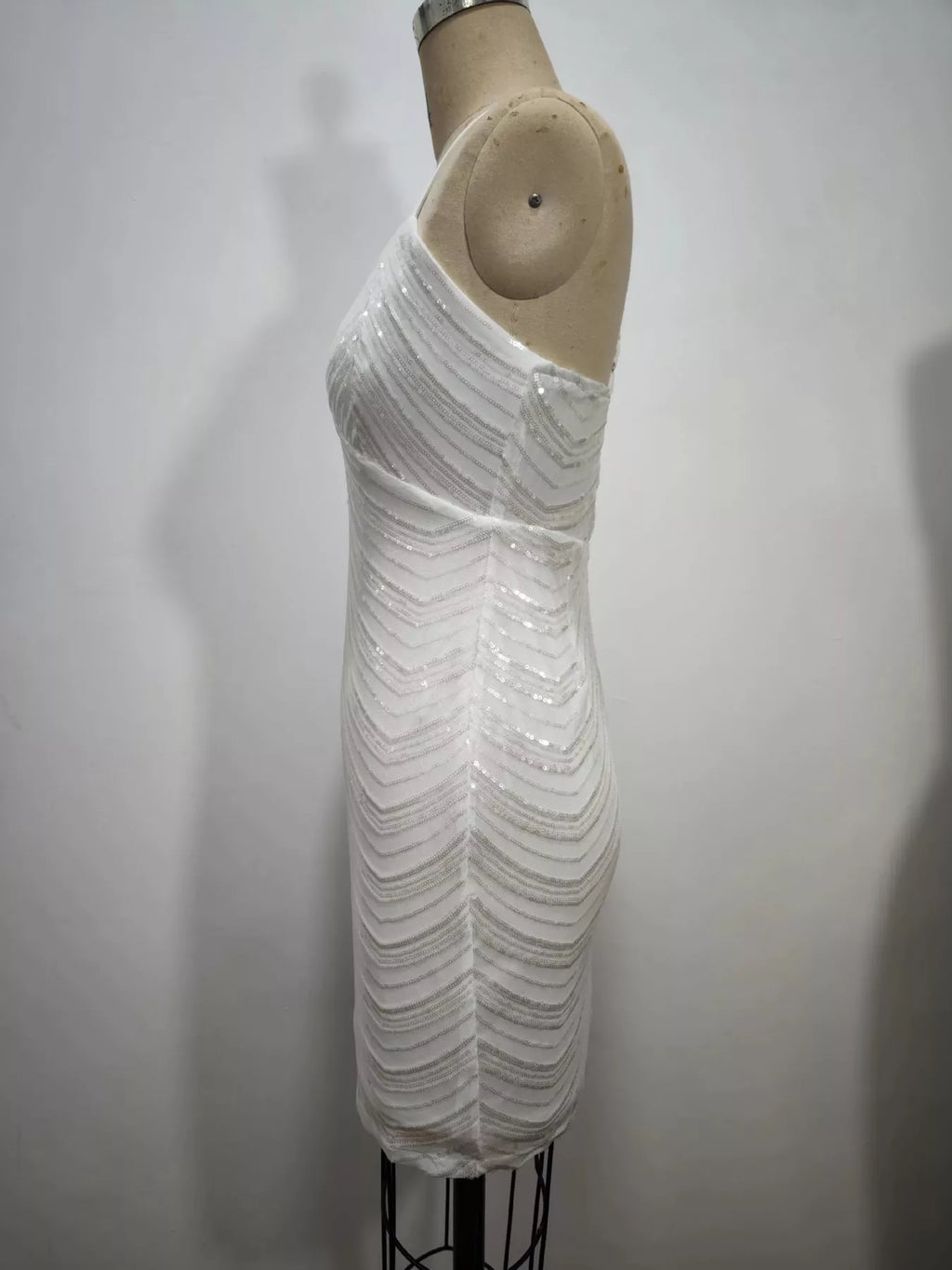 Sequin V-Neck Backless Bodycon Mini Cami Dress