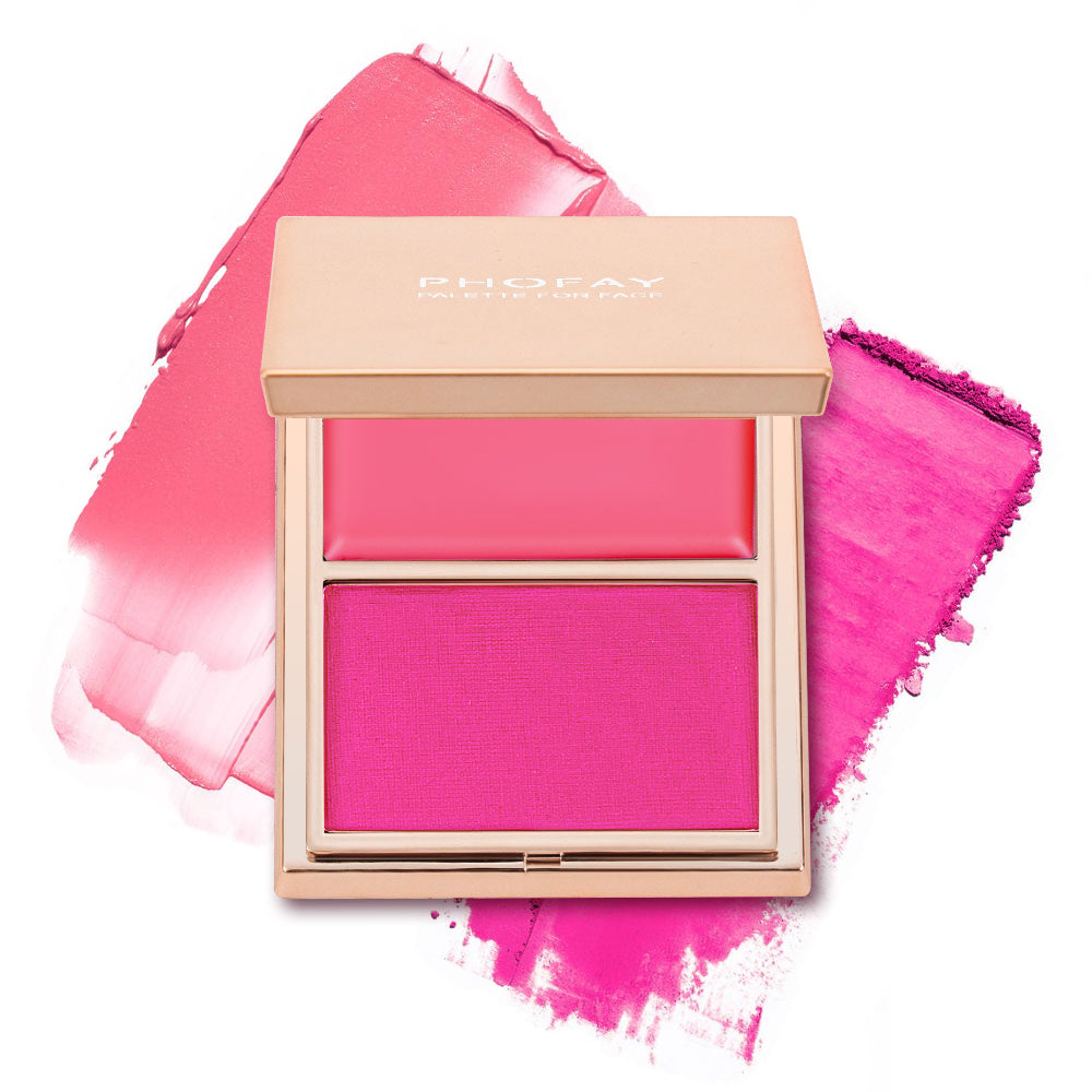 Double-Take Cream & Powder Blush Duo — Smooth, Weightless & Buildable | 6 Shades + Sets — Prime Trend Market