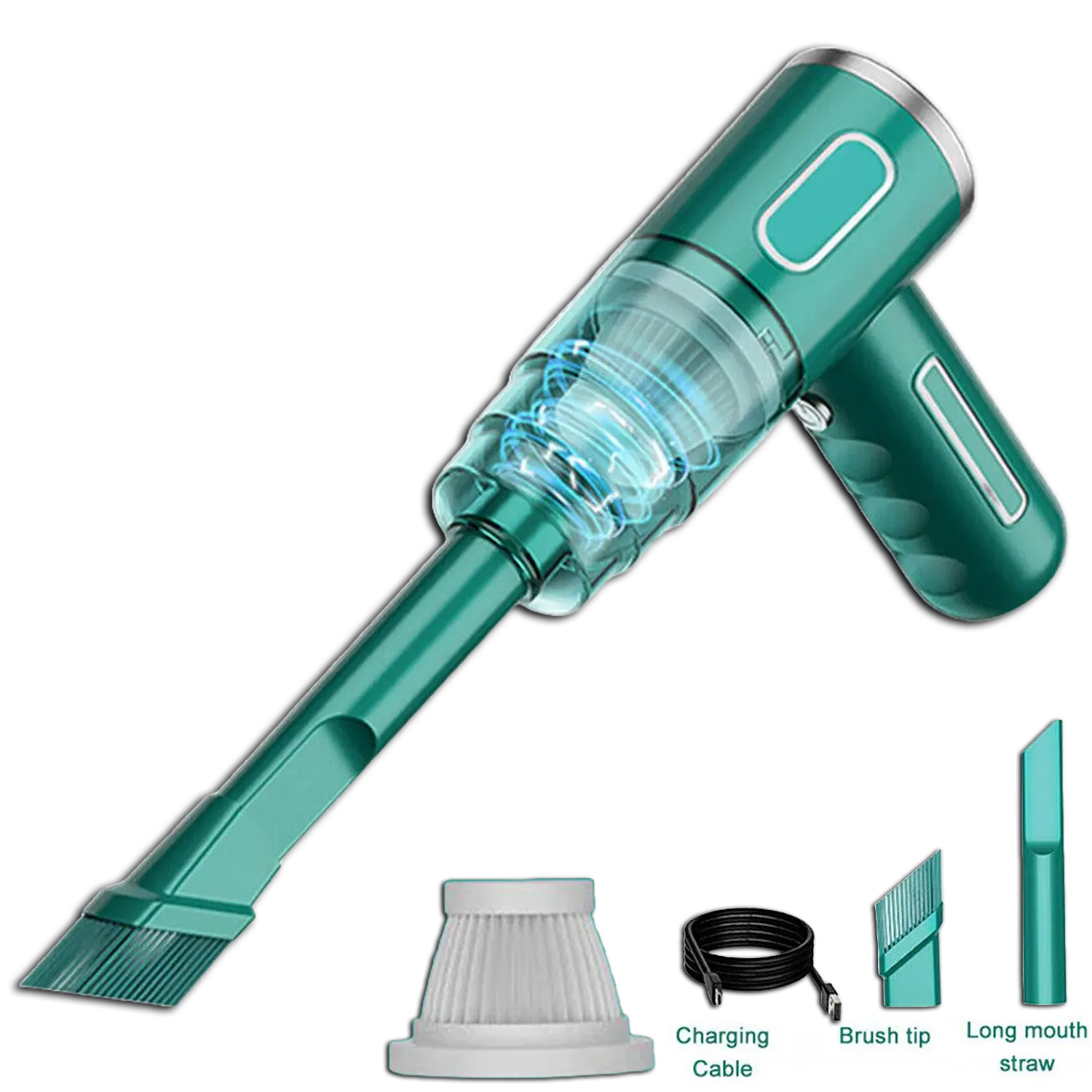 29,000PA Cordless Handheld Vacuum Cleaner – Mini Portable Car & Home Wireless | Silver — Eliza & Tuan