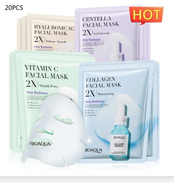 Luxury Korean Face Sheet Mask Bundle — Collagen, Centella, Hyaluronic Acid & Vitamin C Skin Glow Set — Prime Trend Market