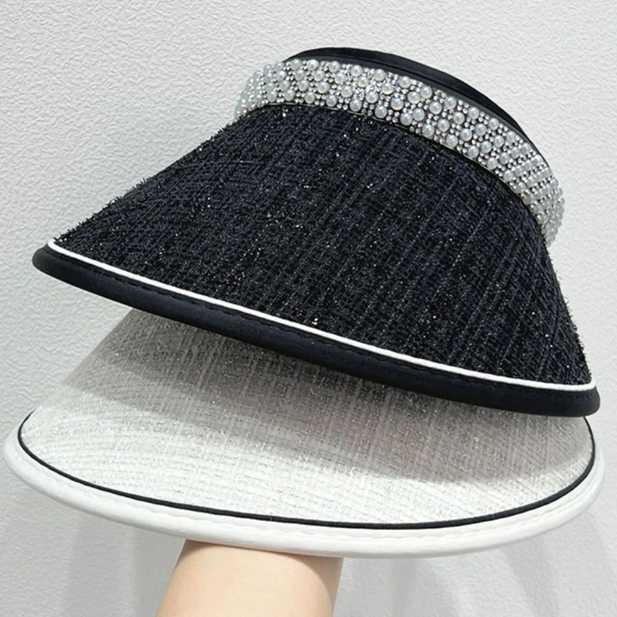 Pearl-Detail Sun Visor