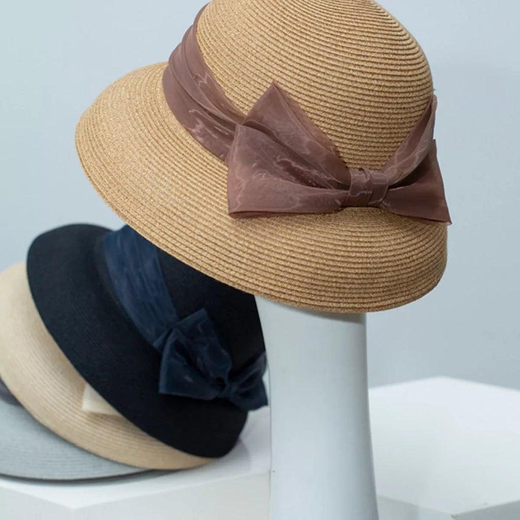 Ribbon Bow Polyester Sun Hat