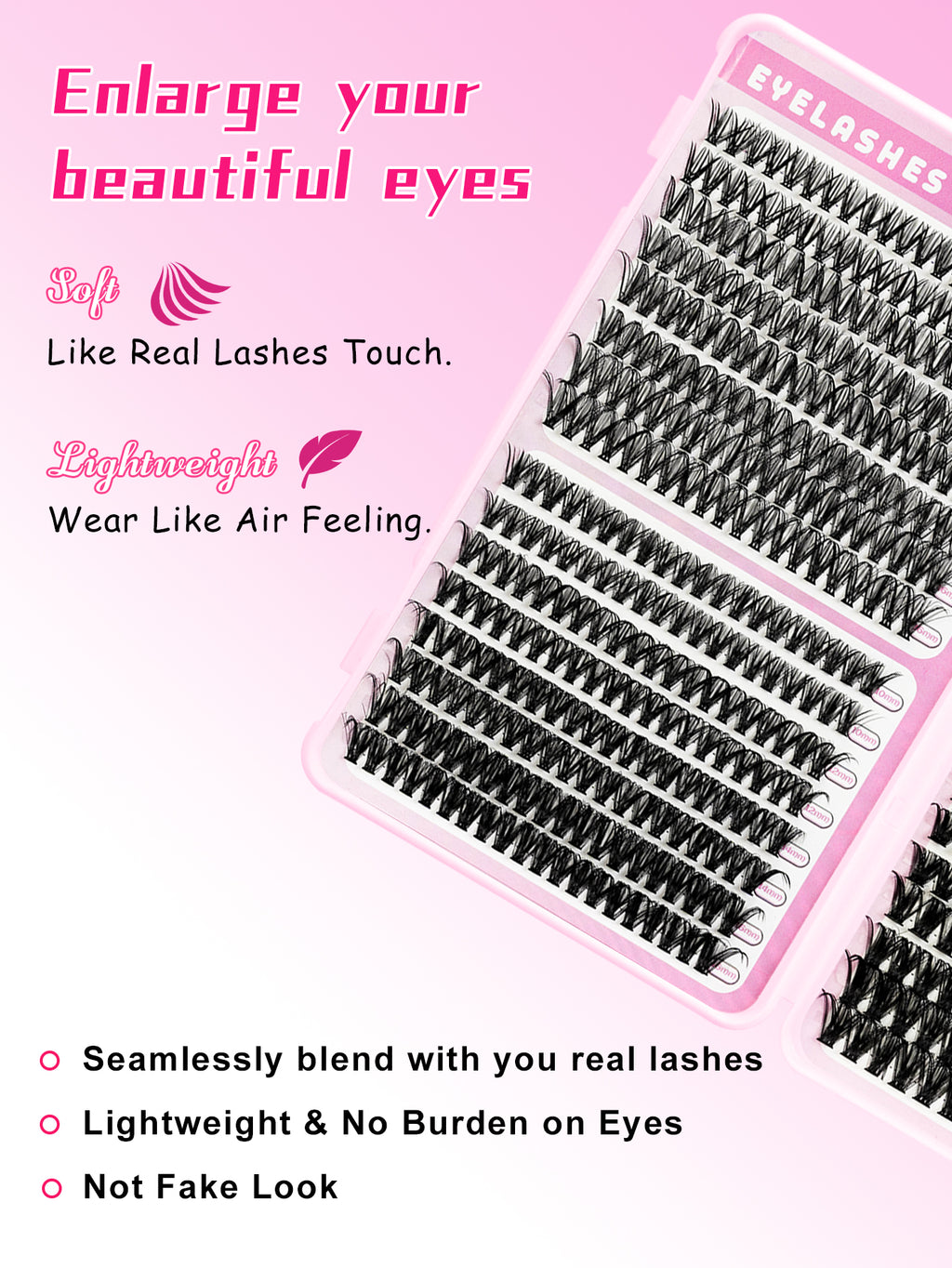 3D False Eyelashes — Multi-layered Realistic Natural Look | Soft Comfortable Nude Makeup — Prime Trend Market