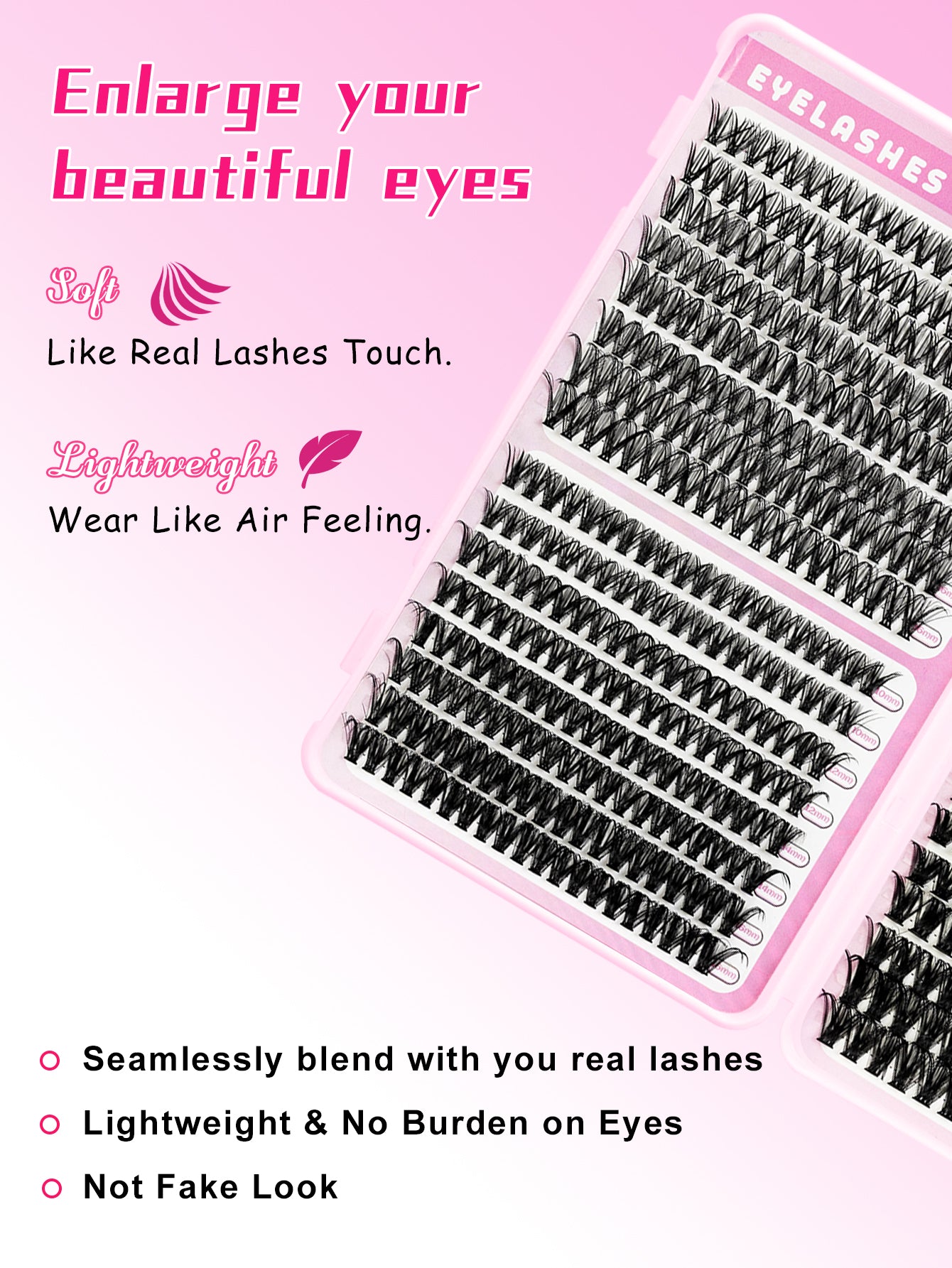 3D False Eyelashes — Multi-layered Realistic Natural Look | Soft Comfortable Nude Makeup — Prime Trend Market