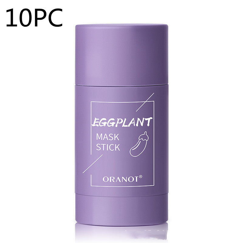 Green Tea & Eggplant Solid Mud Mask — Deep Cleansing, Oil Control & Moisturizing — Prime Trend Market