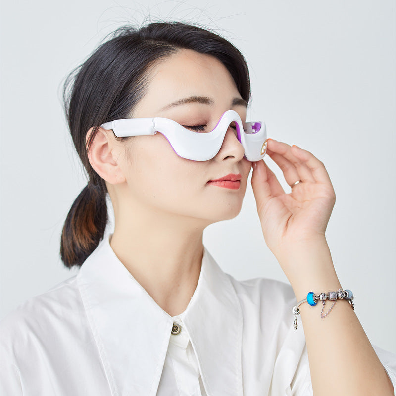 Luxury Smart Eye Massager — Hot Compress Vibration Pulse Therapy for Dark Circles, Puffiness & Eye Rejuvenation — Prime Trend Market