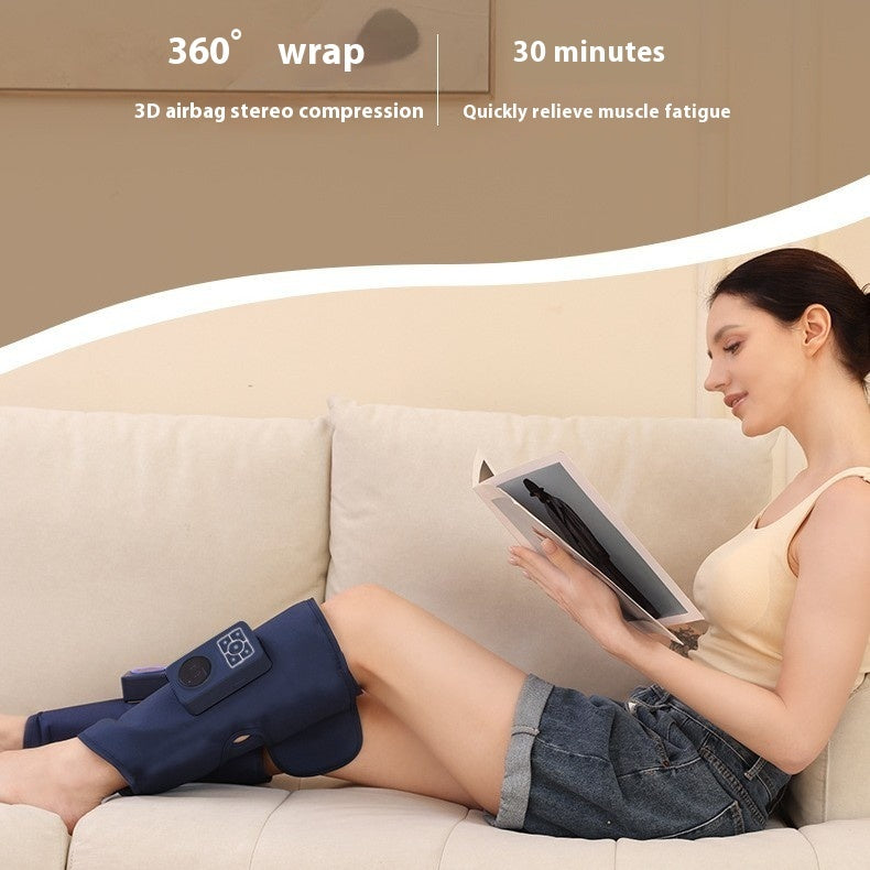Luxury EMS Calf Air Compression Leg Massager with Heat — Airbag Heating, 3 Gears, Single & Double — Prime Trend Market