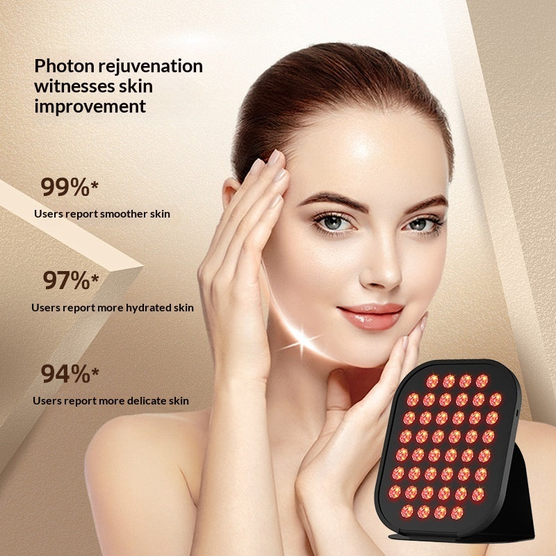Large-Panel Red & Blue LED Light Therapy Device — Professional Acne & Skin Rejuvenation Treatment — Eliza & Tuan