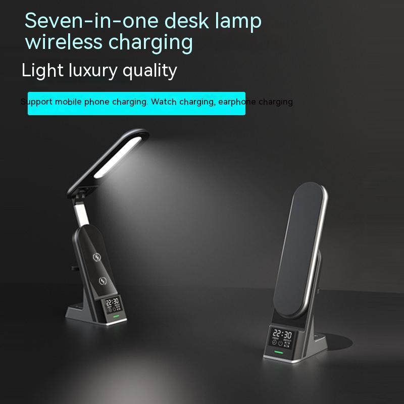 LED Desk Lamp with Wireless Charger — 2-in-1 Bedside & Office Light — Prime Trend Market