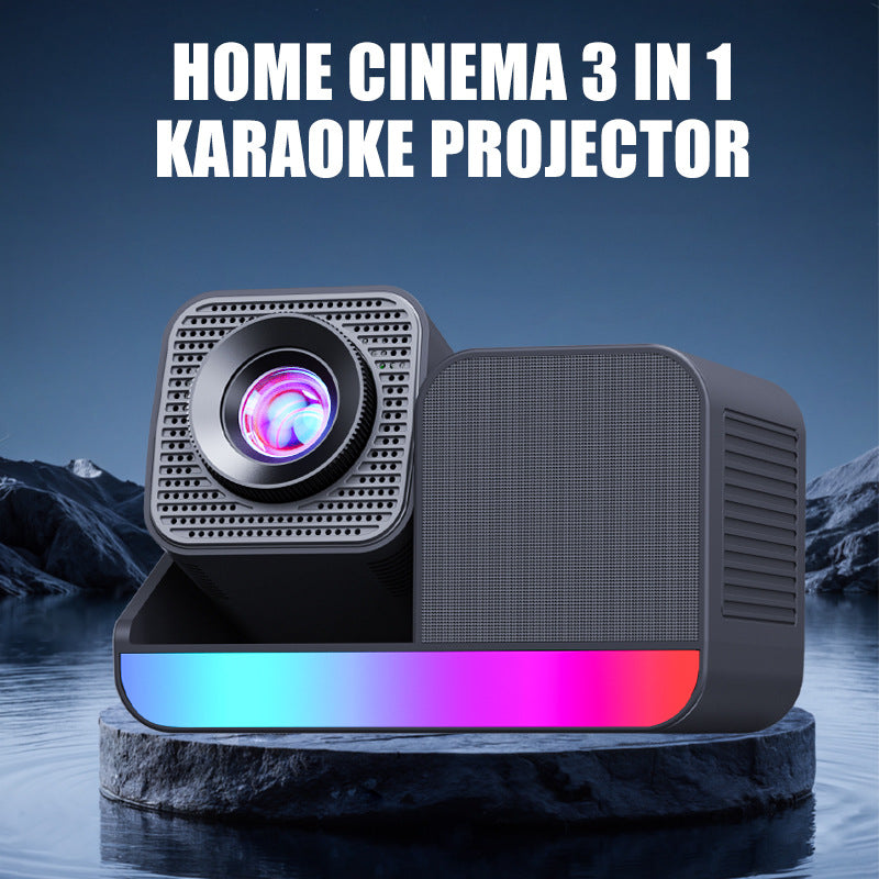 KaraokeMax™ HD Home Theater Projector — 720P with Built-In Microphone for Movie & Party Nights — Prime Trend Market