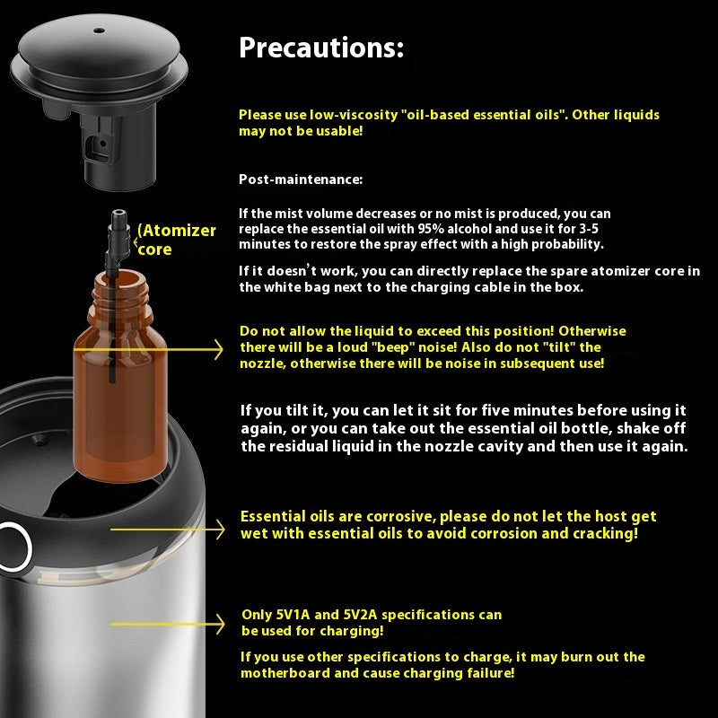 Luxury Dual-Scent Rechargeable Aroma Diffuser | Home & Car Touch Control Essential Oil Diffuser — Prime Trend Market