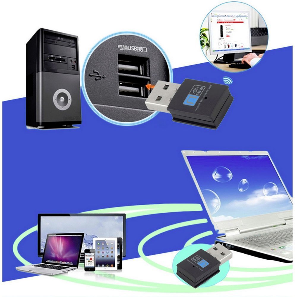 WiFi USB Adapter 300Mbps — Mini Wireless Network Card for Windows, Linux & Mac — Prime Trend Market