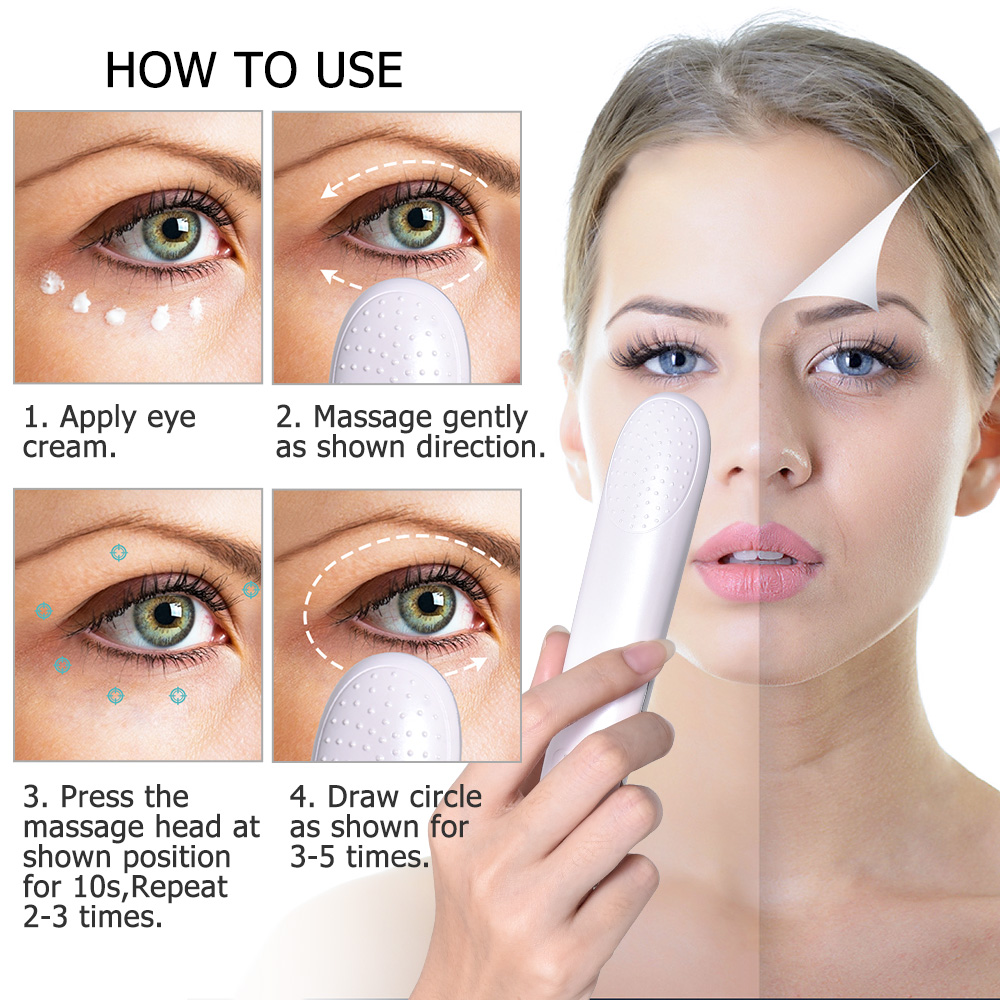 Luxury EMS Red Light Eye Beauty Massager — Dark Circles, Eye Bags, Fine Lines & Fatigue Relief Device — Eliza & Tuan