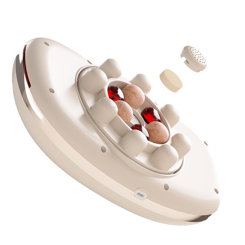 Luxury Electric Abdominal Massager — Hot Compress Stone Massage, Wireless Charging, Constant Temperature — Prime Trend Market