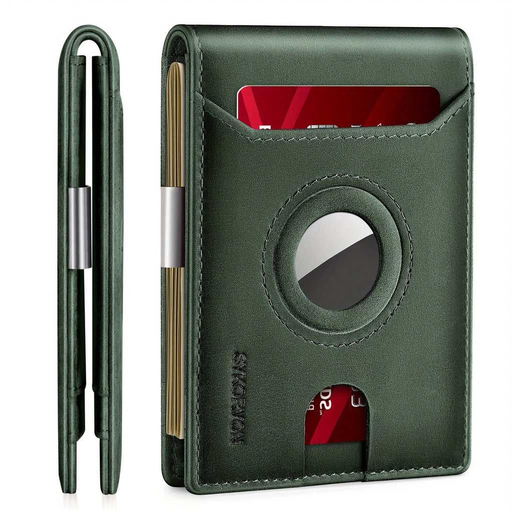 AirTag Wallet for Men – Slim Leather Bifold, RFID Blocking, Holds 11 Cards (AirTag Not Included) — Prime Trend Market