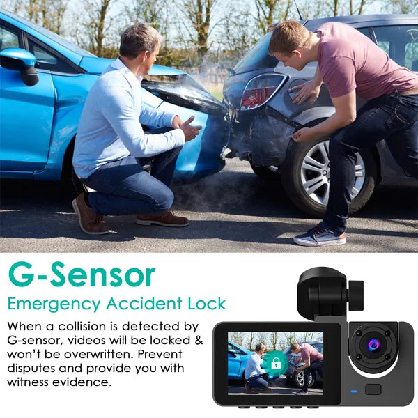 3-Channel Dash Cam | G-Sensor | Parking Monitor | Night Vision | 32G MMC Included — Prime Trend Market