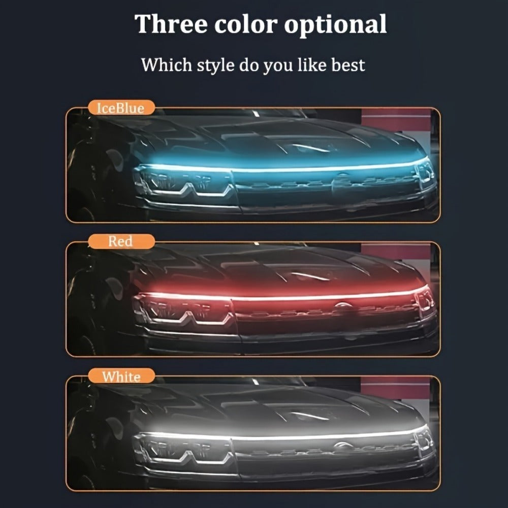 Universal 12V Car LED Hood Light Strip – 59in Dynamic Daytime Running Light | White DRL — Prime Trend Market