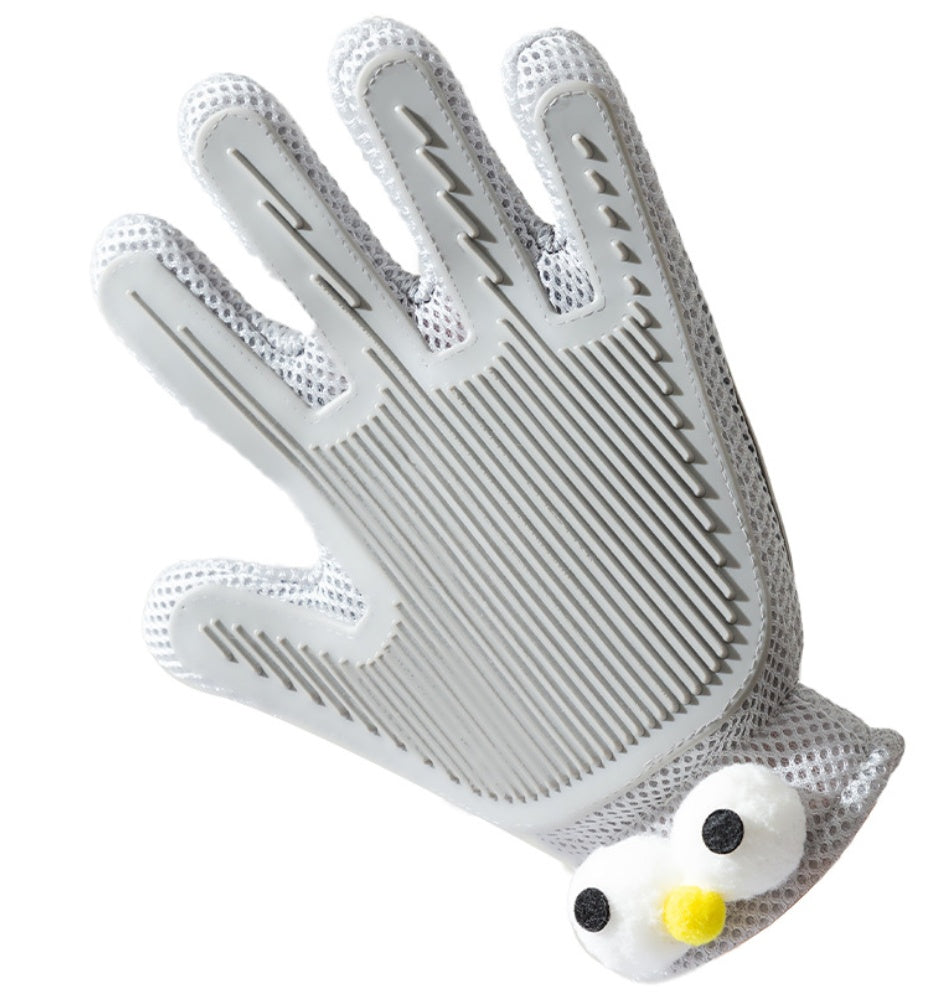 Pet Grooming Gloves — Cat & Dog Hair Removal Massage Brush (Gray & Green) — Prime Trend Market