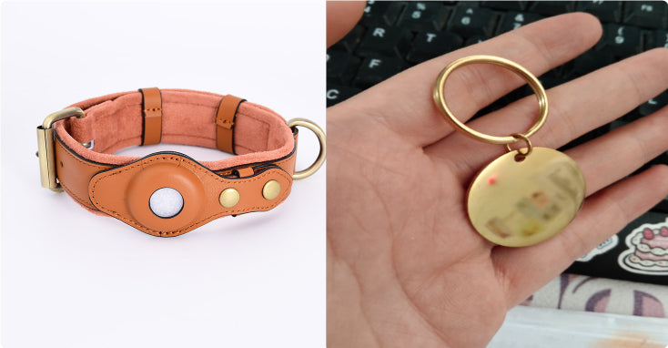 PawShield Leather GPS Tracker Collar Set – AirTag Compatible Dog Collar with Protective Case | 4 Colors, 3 Sizes — Prime Trend Market