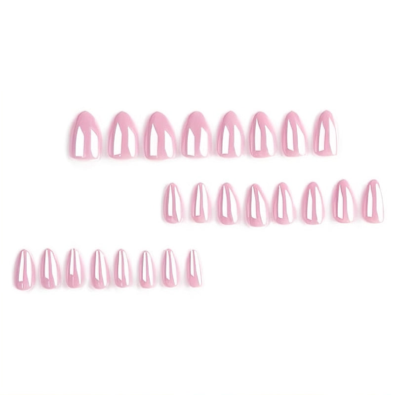 Aurora Powder Press-On Nails – 24 PCS Long Water Pipe Shape | Iridescent Holographic Shimmer — Prime Trend Market