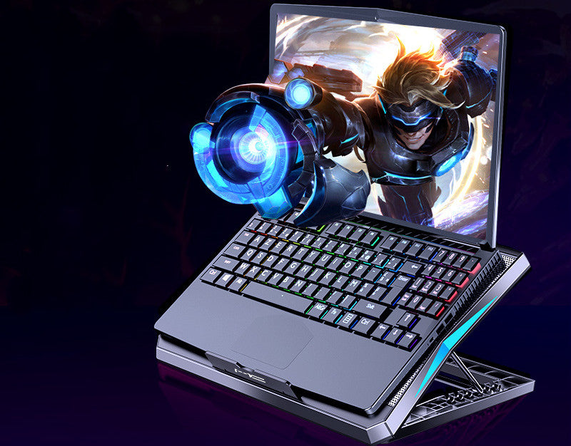Foldable Laptop Cooling Pad & Ergonomic Stand | Dual USB Metal Mesh Radiator for Notebooks — Prime Trend Market